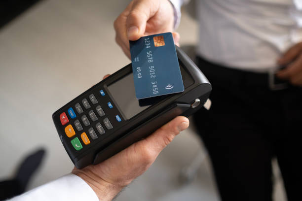 istock Contactless Payment By Credit Card And Pos Terminal 2150347709