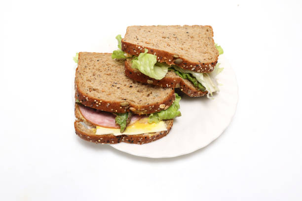 istock Organic sandwich isolated on a white background. 2150350314