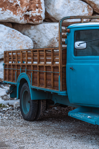 Station Wagon, Blue, Vintage, Retro Style, Wooden, Antique, Vehicle, 1950-1959-1960-1969