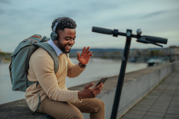 istock Man having a video call with a friend 2150360813