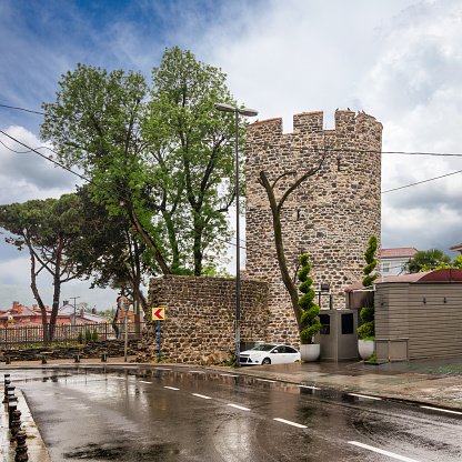 Anadolu Hisari, or Anatolian Castle, a 13th century medieval Ottoman fortress built by Sultan Bayezid I, and located on the Anatolian side of the Bosporus in Beykoz district, Istanbul, Turkey