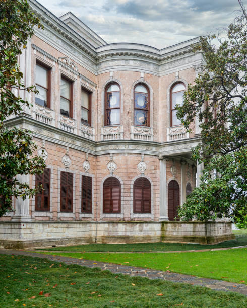 Beykoz Mecidiye Kasri, or Mecidiye Pavilion, an Ottoman palace built in 1845 to be presented to Sultan Abdulmecid by Mohamed Ali Pasha, Governor of Egypt, suited in Beykoz district, Istanbul, Turkey