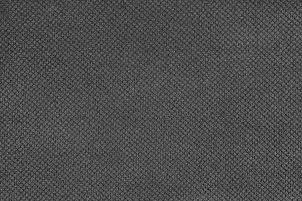 istock Plain black velor upholstery fabric, jacquard with fine diamond texture background. 2150364696