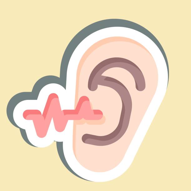 istock Sticker Ear Examination. related to Medical Specialties symbol. simple design illustration 2150369127