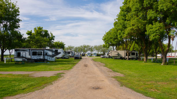 istock Camping in Rv trailer 2150369487