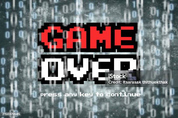 Badware Screen Game Over Binary Code Scifi Screen Background Red Binary Code Computer ...