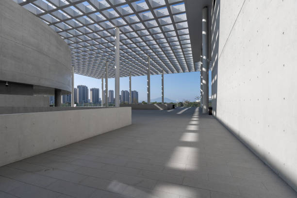 istock Cement rough walls in modern and minimalist building 2150371607