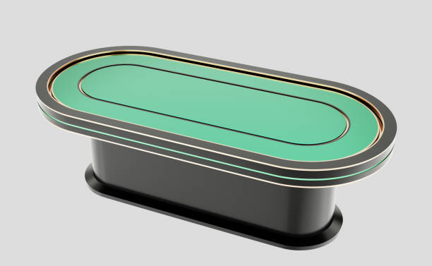 istock Casino table for playing gambling with clipping path on grey background 2150373951
