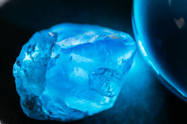 Set gemstones crystal minerals for relaxation and meditation. Energy healing minerals. Witchcraft, Crystal Ritual, Relaxing Chakra, aura readings. Flat lay, top view