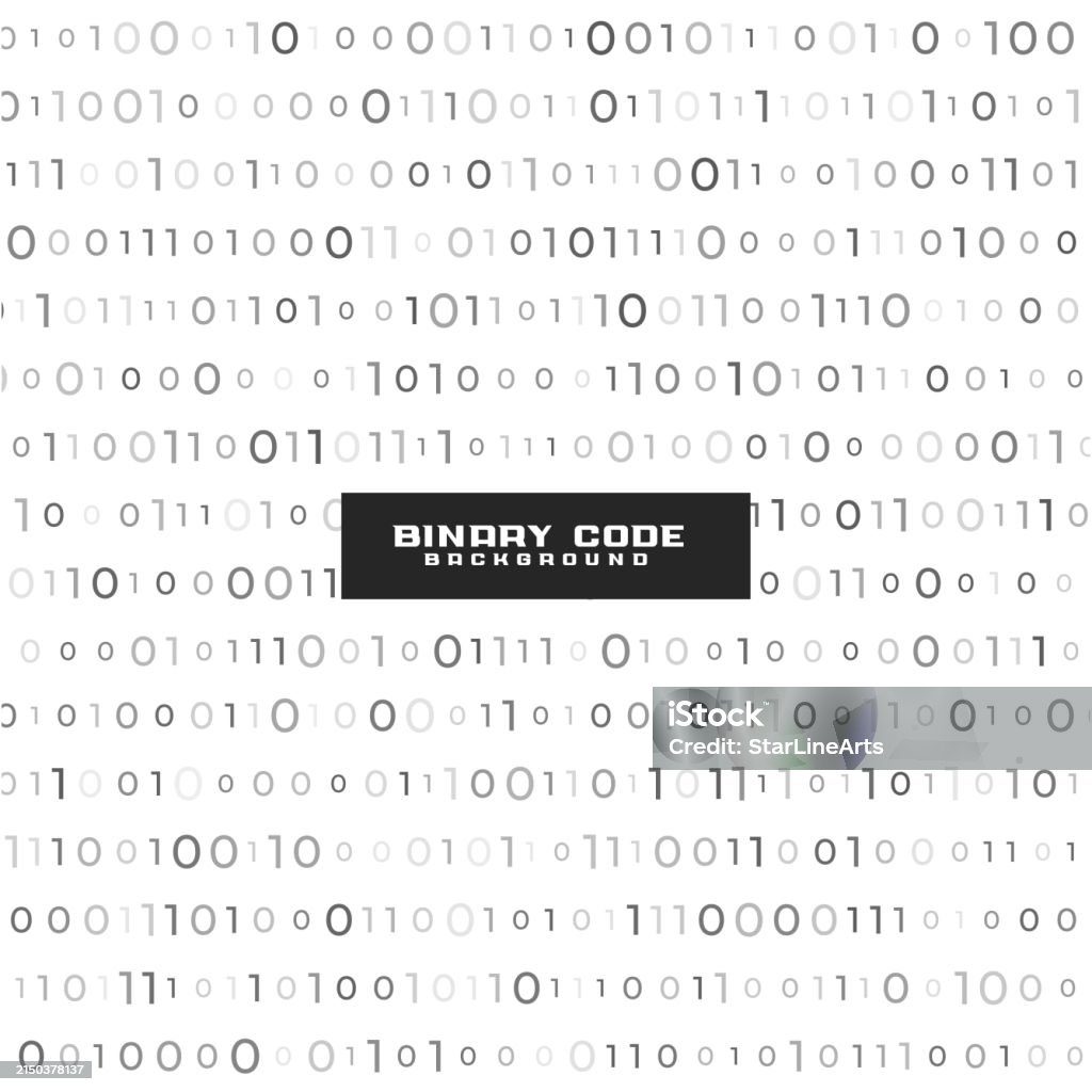 Modern Binary Code Firewall White Background Design Stock Illustration ...