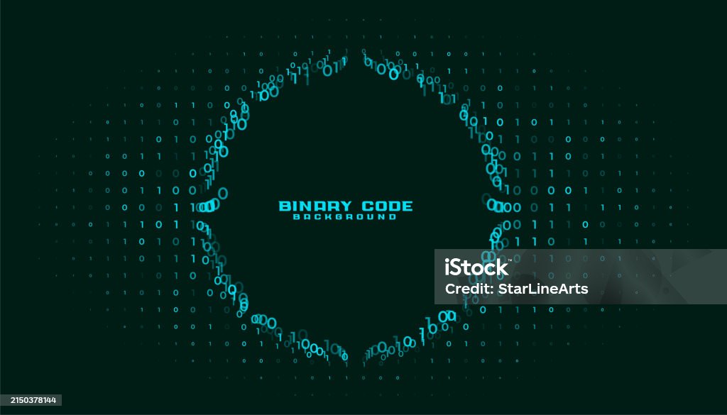 Modern Binary Code Tech Concept Background Stock Illustration ...