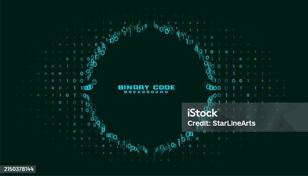 Modern Image Code Modern Binary Code Tech Concept Background Stock Illustration ...