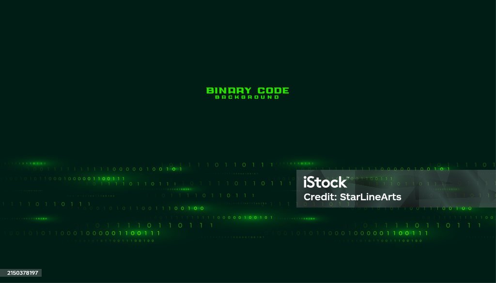 Matrix Style Binary Code Programming Tech Background Design Stock ...