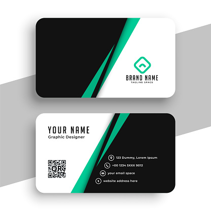 modern and elegant professional visiting card layout for office contact vector