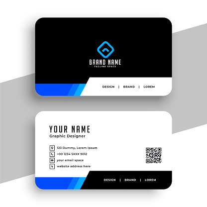 elegant professional business card template for individual info vector