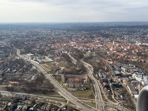 High angle view of Vilnius City - Lithuania