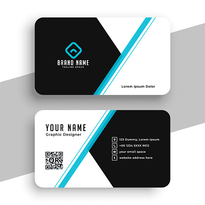 modern style corporate visiting card layout for presentation vector