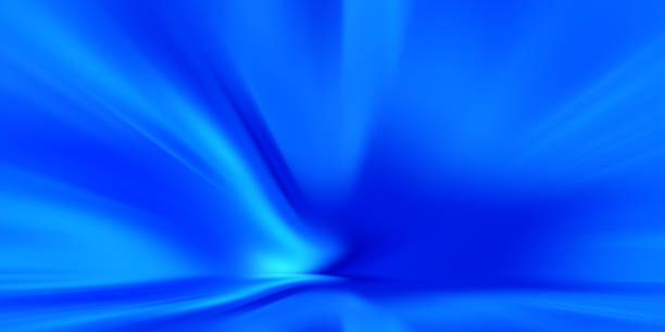 istock Abstract blue background with curved lines. Colorful illustration in abstract style with gradient. Vibrant wave pattern with striped texture 2150381261