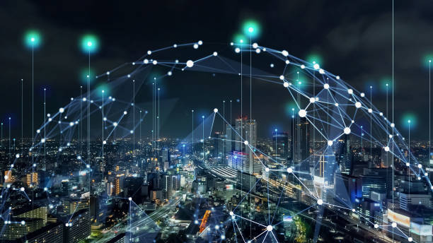 istock Smart city and communication network concept. 5G. LPWA (Low Power Wide Area). Wireless communication. 2150381514