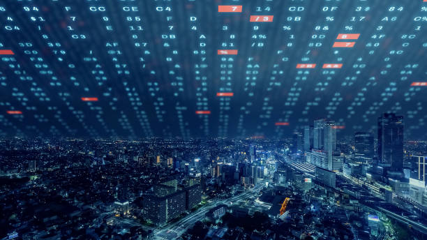 istock Smart city and communication network concept. Digital transformation. 2150381517