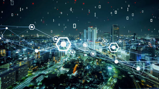 istock Smart city and communication network concept. 5G. LPWA (Low Power Wide Area). Digital transformation. 2150381584