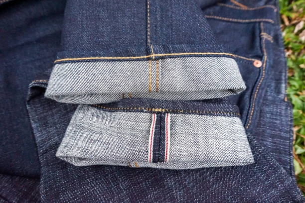 Folded hem of selvedge jeans