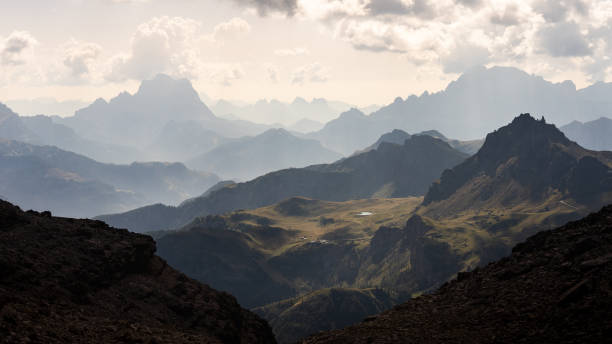 istock Panoramic view of the mountains with different depth of field. Immensity 2150385171
