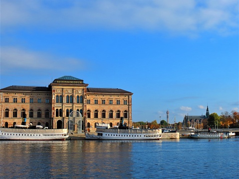 Stockholm. Sweden.  Stockholm waterfront. Building of the National Museum. 
National Museum of Fine Arts, Stockholm, Sweden .