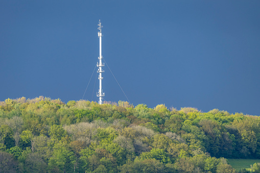 Radio Tower sticking out of forest