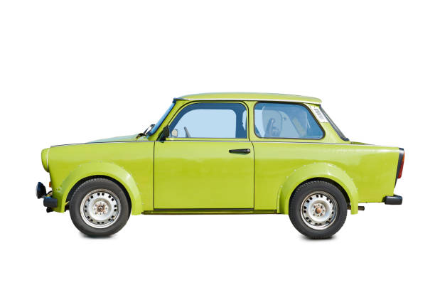 istock Vintage green car isolated white 2150387580
