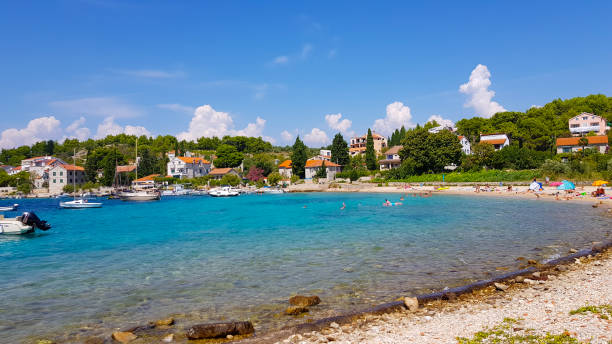 istock beach in croatia with beautiful blue sea 2150387778