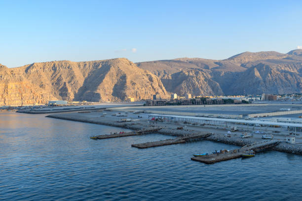 Muscat, Oman - 2. November 2023: Entrance to the Al Alam Sultan Palace at dusk, Muscat, Oman