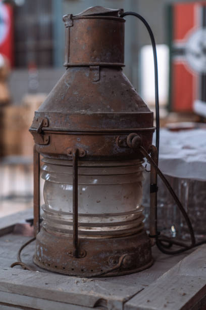istock Old fashioned vintage kerosene oil lamp 2150395888