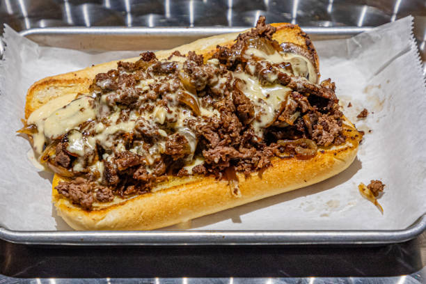 Preparing Chili Cheese Steak Sandwich Philly Style