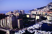 View of Port of Fontvieille of Monaco during 1990s
