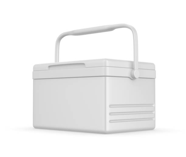 istock Blank portable cooler box refrigerator isolated on white background. 2150396467