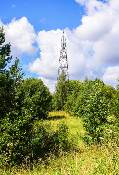 istock Geodetic point for measuring the land 2150404329