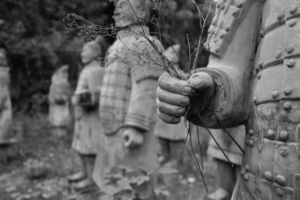 The Terracotta Army in wild grass