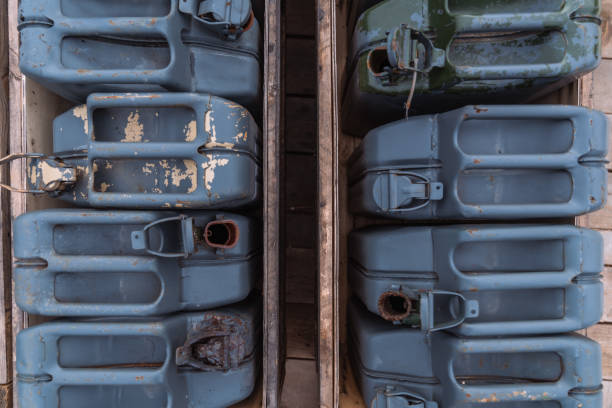 Petrol Canister, Metal, Petrol, Empty, Old, Past, Dirty, Alloy, Vehicle - Military, Storage Compartment, Storage Tank