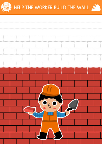 Building Works Worksheet.pdf Construction Site Drawing And Writing Practice Activity With Builder ...