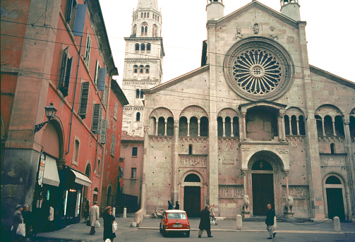 Modena, Emilia-Romagna, Italy, 1 November 1993: the cathedral of Modena, a masterpiece of Romanesque art and a UNESCO World Heritage Site since 1997
