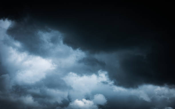 istock the dark clouds sky in black. Stormy rain clouds background. 2150413230