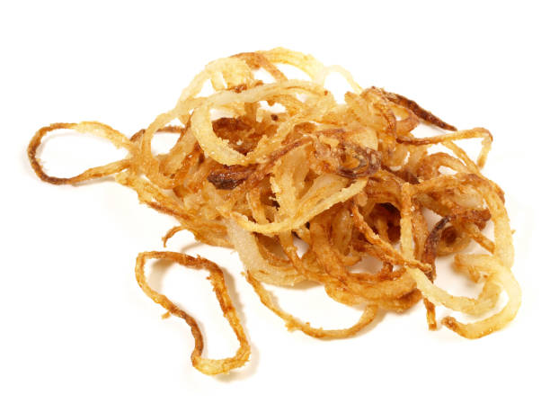 istock Pan Roasted Onion Rings on white Background 2150420675