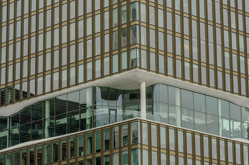 Partial view of the ultra-modern Dutch office towers