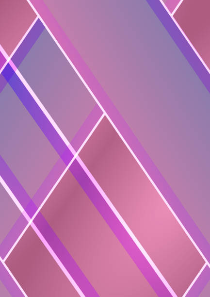 istock Rose pink and purple abstract modern vertical background with diagonal lines. Trendy vector cover design for brochure, flyer or booklet 2150421747