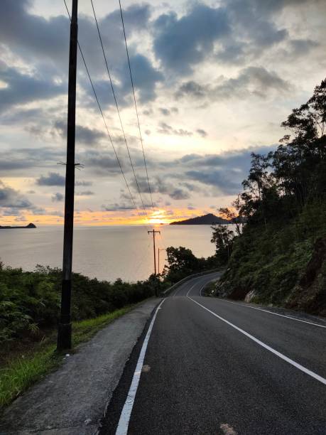 istock Sunset in the road 2150424329
