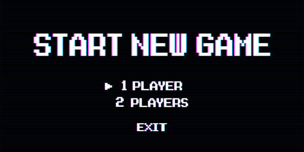istock Start a new game by selecting a player or exiting the game's main menu. Modern trendy game background with lighting effect. Vector illustration 2150426072
