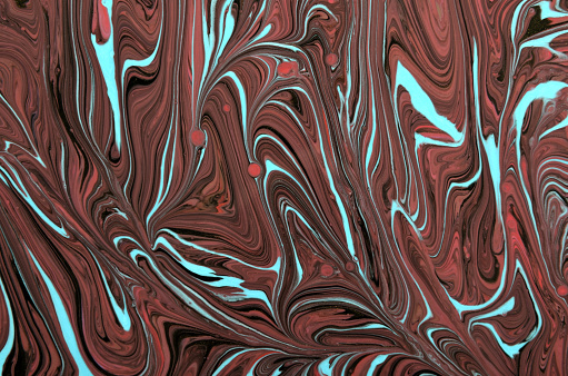 dark abstract art background with a wave-like coffee-themed pattern