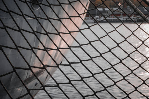 a picture of nets by ship