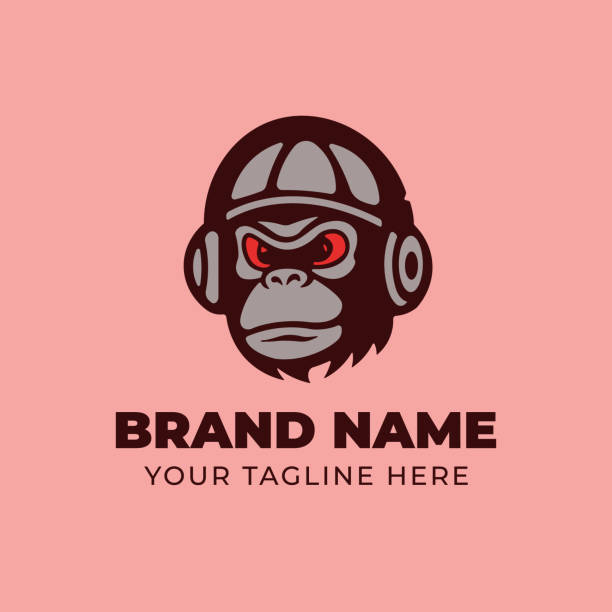 istock Gorilla monkey wearing headphone retro esport mascot 2150440981